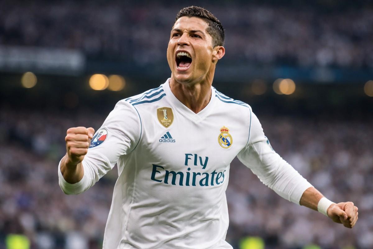 Cristiano Ronaldo celebrating a goal for Real Madrid