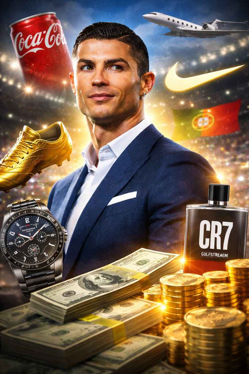 Cristiano Ronaldo brand endorsements 2026 with Nike, Coca-Cola, CR7 fragrance, and luxury lifestyle