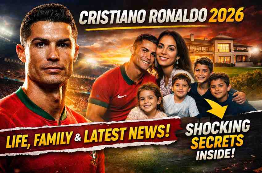 Cristiano Ronaldo 2026 image with family including Georgina Rodriguez and children showing his life, lifestyle and latest news update
